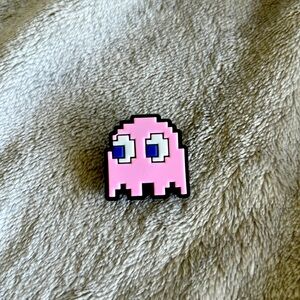 Pink Pixel Ghost Shoe Charm - Accessories